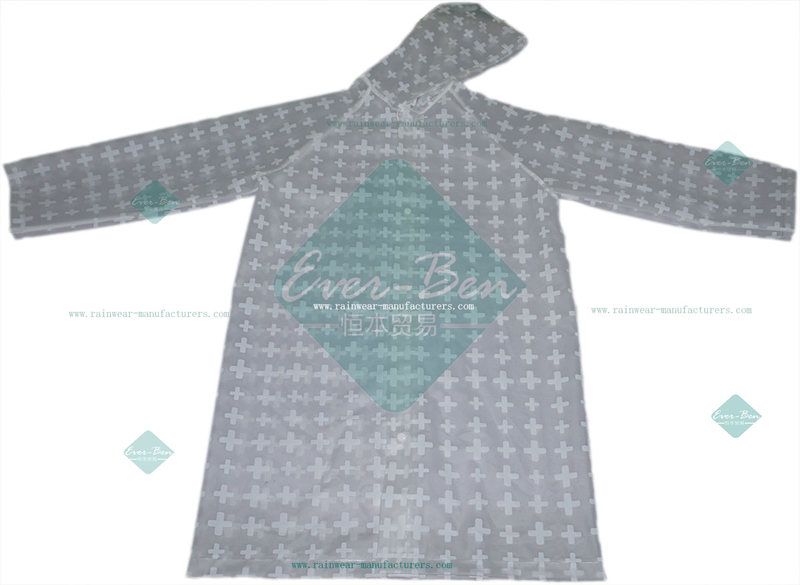 Clear printing eva raincoat manufacturer